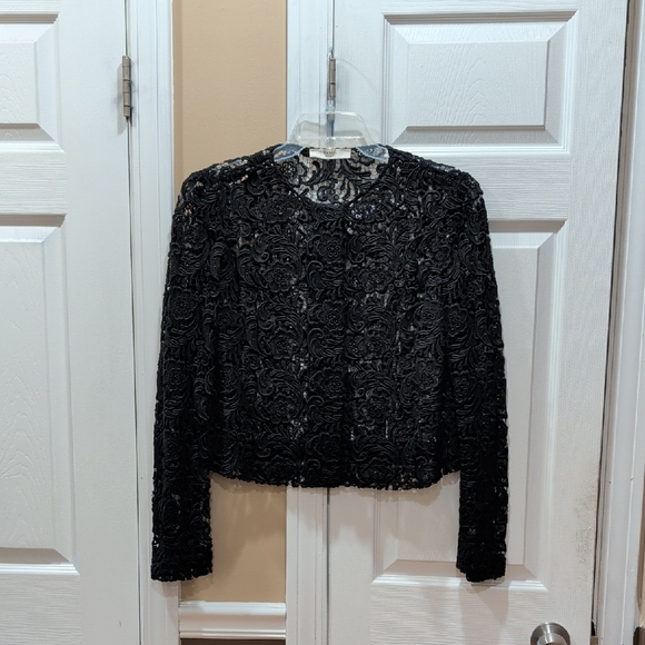 Prada Black Lace Design Top & Skirt - Picture 3 of 12